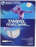 Tampax Pearl Plastic,  Lites/Light Absorbency,  Unscented Tampons, 18 Count