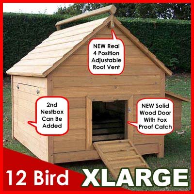 CHICKEN COOP HEN HOUSE POULTRY ARK HOME NEST 