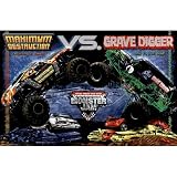 Monster Truck Jam Digger & Max Art Poster Print 22x34