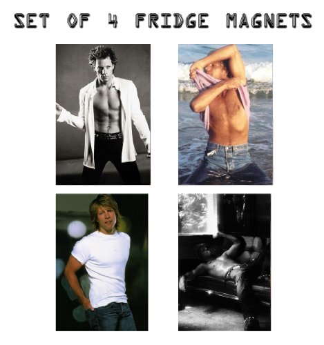 SATZ VON 4 Jon Bon Jovi Kühlschrankmagnete - JBJ001