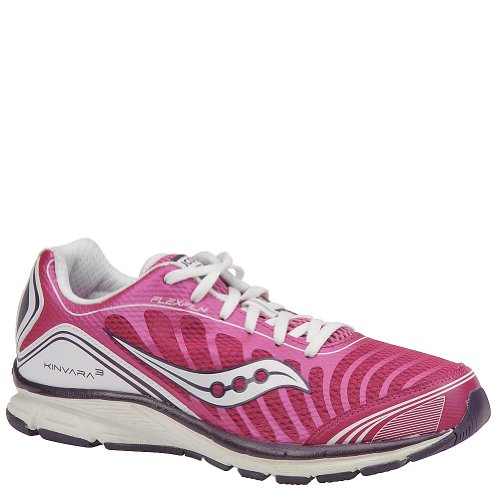 Saucony Kinvara 3 Running Shoe (Little Kid/Big Kid),Fuchsia/White/Purple,7 M US Big Kid On Sale