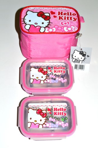 Hello Kitty Bento Lunch Bag Set w/ Thermal Lunch Boxes