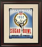 Maryland Terrapins vs Tennessee Vols Vintage Program Art (Framed) - 1952 Sugar Bowl