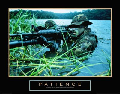 Army Sniper Patience Motivational Poster Army Rangers Art Poster Print, 28x22 Art Poster Print, 28x22 Art Poster Print, 28x22