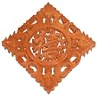 Hand-carved 10.5" Camphor Wood "Chinese Blessing" Wall Hanging