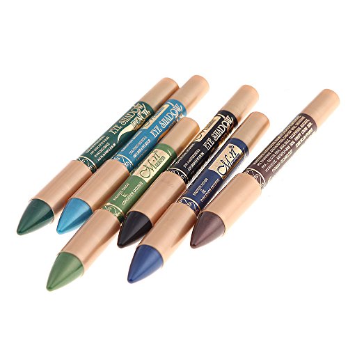 docooler Eye Shadow Pencil Set Waterproof Pencil Eyeliner Cosmetics Pen For Eyes 6 Colors
