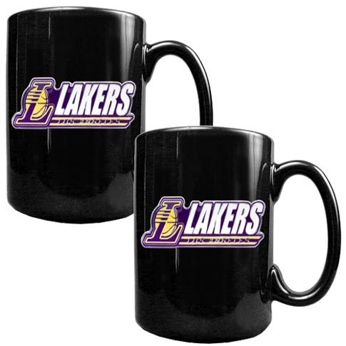 Los Angeles Lakers 2 Piece Coffee Mug Set (Wordmark)