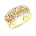 10K Yellow Gold 2.00 Carat White and Champagne Diamond Band Size - 7