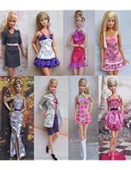 Toy: Group of 8 Fashtion Cocktail Dresses Made to Fit the Barbie Doll (8 Clothes Set) - 800Colors