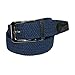 CTM® Men's Big & Tall Elastic Braided Stretch Belt with Silver Buckle