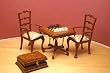 Artisan Handcarved Arm Chair Dollhouse Miniature