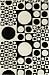 Rizzy Rugs FN-1433 3-Foot-by-5-Foot Fusion Area Rug, Contemporary Black / White