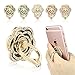 PAMISO Phone Stand Luxury rose shape Universal Phone Stand Alloy Ring Grip/Phone Holder for iPhone,Samsung, All Cell Phones (Black)