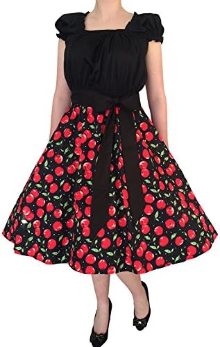 Cherrybombe Clothing Swing Dress In Retro Cherry Print Vintage 1950s Inspired