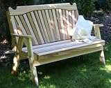 4' Red Cedar Classic Fanback Garden Bench