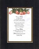Touching and Heartfelt Poem for Mothers - Thank You Mom. . . Poem on 11 x 14 inches Double Beveled Matting (Black on Gold)