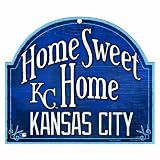 MLB Kansas City Royals 11-by-9 Wood "Home Sweet Home" Sign
