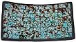 Mosaic Glass Tray, One of a Kind - "Turquoise Trail Theme" - 7.5" X 4.5"