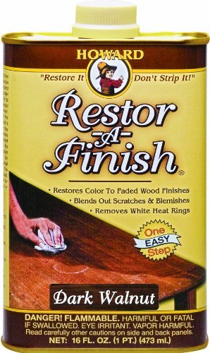 New Howard Restor-A-Finish Dark Walnut Color Wood Furniture Finish Restorer 16oz