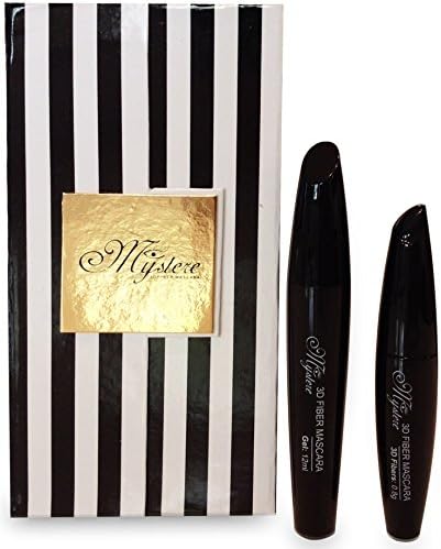 Mascara - Best 3D Fiber Lash Mascara Set For Thickening &amp; Lengthening Eyelashes By Up To 300%-Safe For Sensitive Eyes- Non Toxic All Natural Ingredients- Herbal -No Clumps -Get Your Dream Lashes Now!
