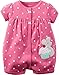 Carter's Baby Girls' Cotton 1-piece Snap-Up Romper (18 Months, Pink Mouse)