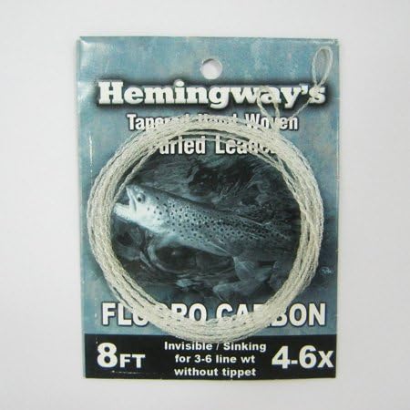 Aventik Hemingway's Tapered Hand Woven Furled leader-Fluoro carbon 8ft 0-3X NEW (4-6x)
