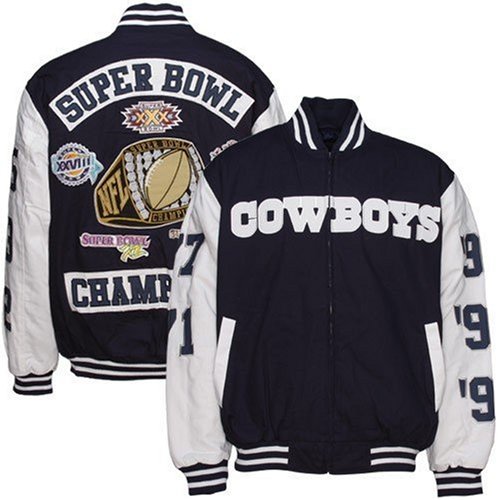 Buy Dallas Cowboys 5-Time Super Bowl Champions Canvas Jacket