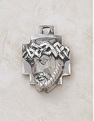 Sterling Filled Sf 1" Medal Ecce Homo Christ Jesus Face W/ 24" Chain Religious Patron Saint St. Pendant Necklace Jewelry