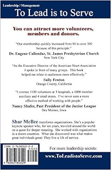 Book report to lead is to serve by shar mcbee 08 image