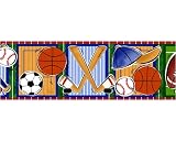 Sports Fun Baseball Soccer 5 Self-Adhesive Wall Border