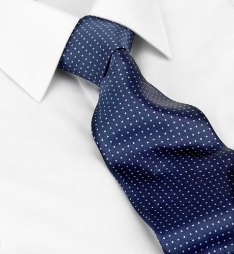 Pure Silk Square Grid Dot Tie