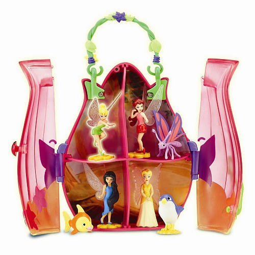 Playmates Toys Disney Fairies Tiny Tink & Friends Flower Purse Collect & Play Case
