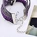 Susenstone®Handmade Infinity 8 Hope Rudder Anchor Leather Weave Jewelry Bracelet