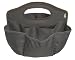 FindIt Supply Caddy, 8.75 x 12 Inches, Canvas, 6 Pockets, 6 Compartments, 10 Storage Loops, Black (F