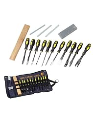 SE 7716WC 16-Piece Professional Wood Carving Chils with Cloth Pouch by SE