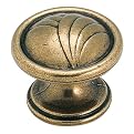 Amerock Traditions Knobs with Backplate 4-pk.- Burnished Brass