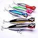 Hisea Topwater Popper Floating Fishing Lures Wobble Crankbaits Hard Baits Bass Trout Lures, Color Size Selectable