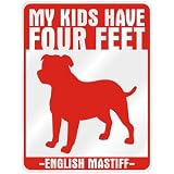 New My Kids Have 4 Feet : English Mastiff Parking Sign Dog