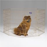 MidWest Gold Exercise Pen w/Walk Thru Door and Clips - 36 in High (Oversized)