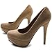 Ollio Women's Shoe Platform Faux Suede Classic High Heel Stiletto Multi Color Pump