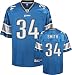 Kevin Smith Jersey: Reebok Blue Replica #34 Detroit Lions Jersey - XX-Large