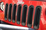 2007-2008 Jeep Wrangler JK Black Grille Insert