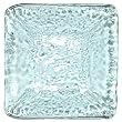 Clear Recycled Spanish Textured Glass Square Salad Plate 8.75"D Set / 2
