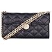 True Color Wallet Case Compatible with iPhone 6s Wallet Case - Premium Quilted Purse Style Cross Body Wallet Case Cover Clutch - Black