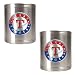 Texas Rangers MLB 2pc Stainless Steel Can Holder Set- Primary Logo by Great American Products