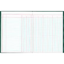 National Brand Granite Series Columnar Book, 8 Columns, Patina Blue, 9.25 x 7 Inches, 80 Pages (56308)