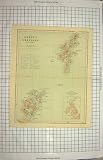 ANTIQUE MAP ORKNEY SHETLAND SCAPA FLOW PENTLAND FIRTH