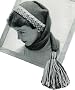 KNITTED WRAP-AROUND STOCKING CAP SCARF with LARGE TASSEL POM-POM - A Vintage Downloadable Knitting Pattern for the KINDLE Wireless eBook Reader! (download ... teen yarn craft winter accessories pom-pom