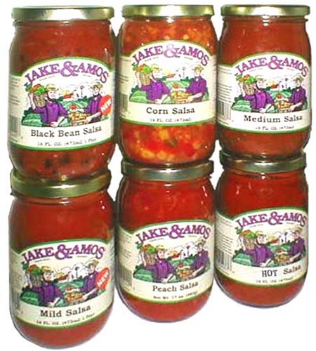 A Salsa Assortment 6 jars: Jake and Amos by Jake & Amos