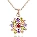 BAMOER Snowflake Series 18k White Gold Plated AAA Clear Cubic Zirconia Pendant Necklace